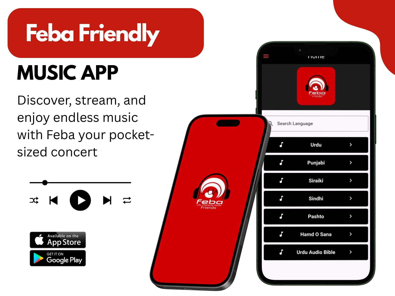 Feba Friendly Audio Streaming