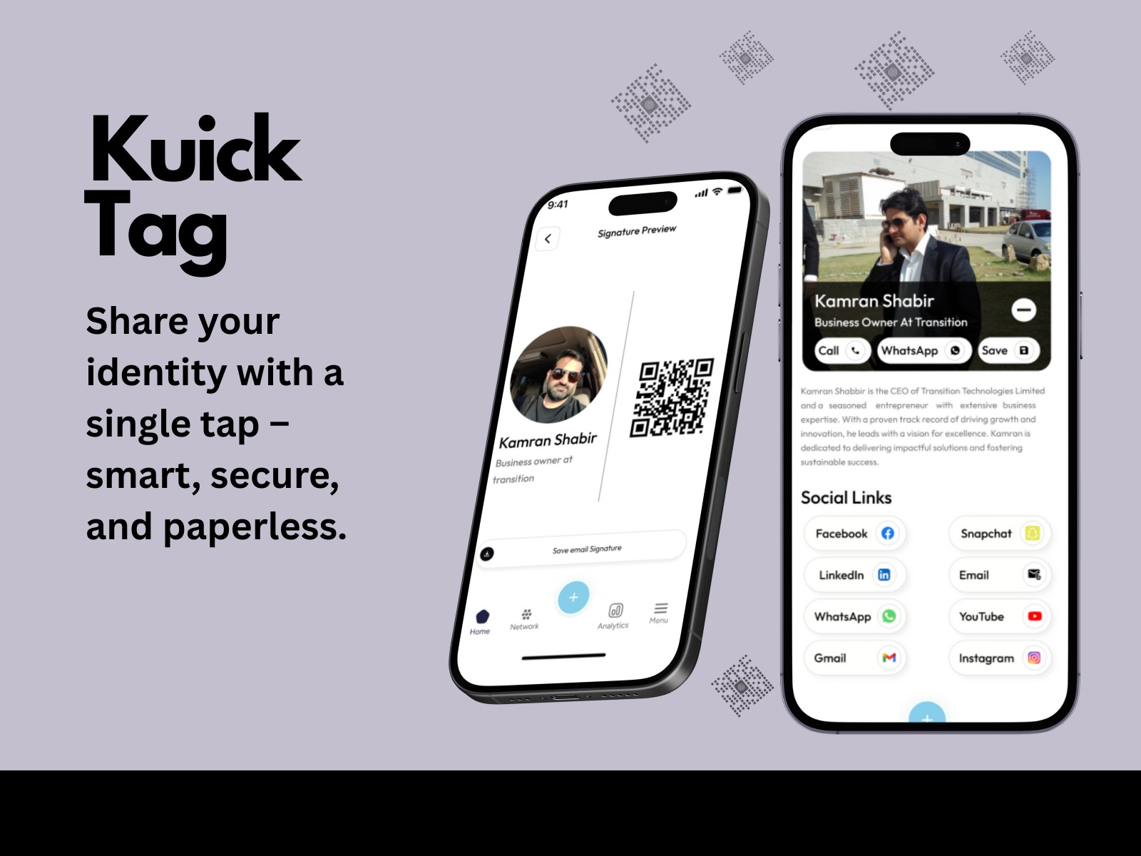 Kuick Tag Smart NFC Business Card