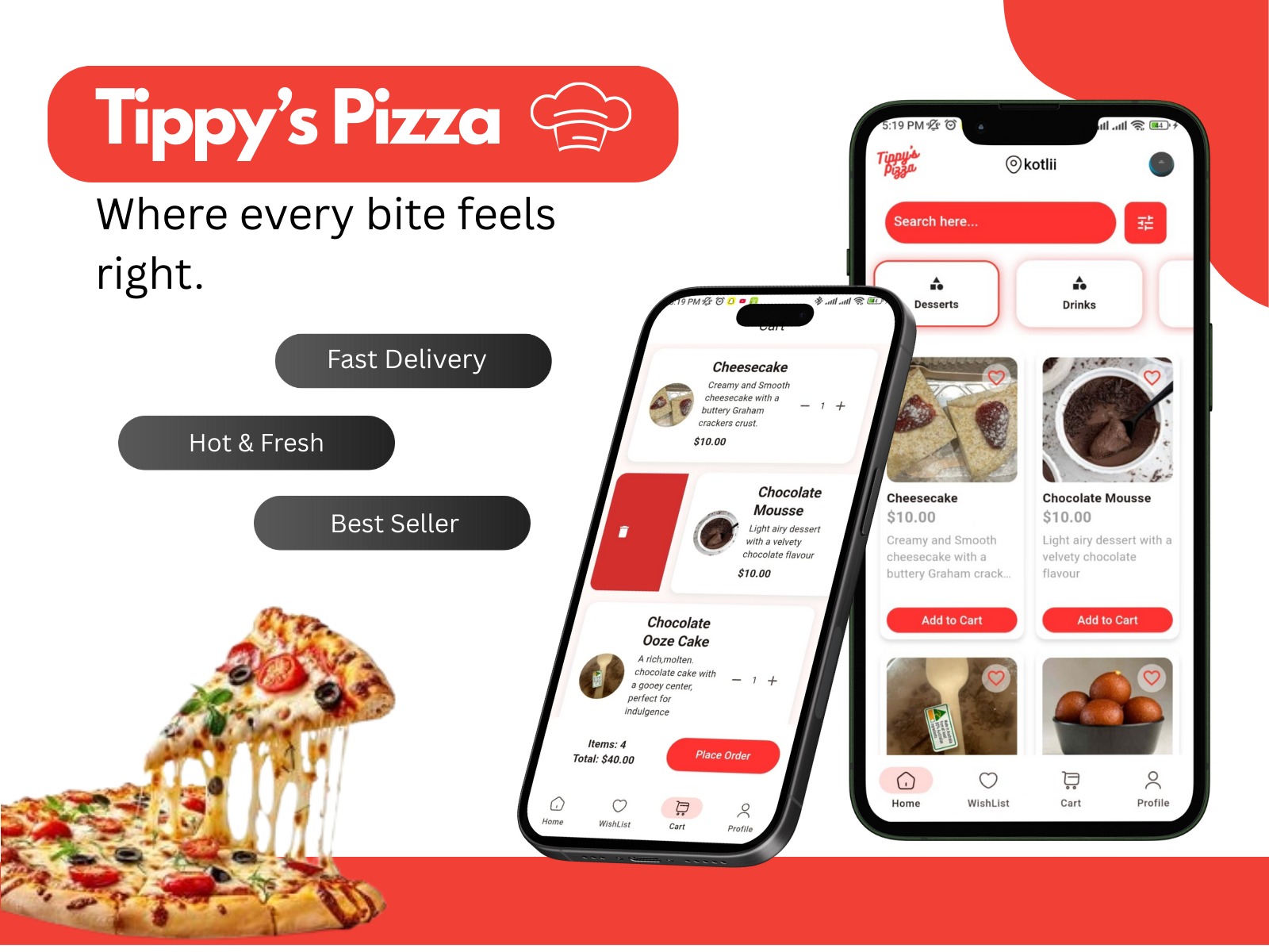 Tippy's Pizza Delivery App